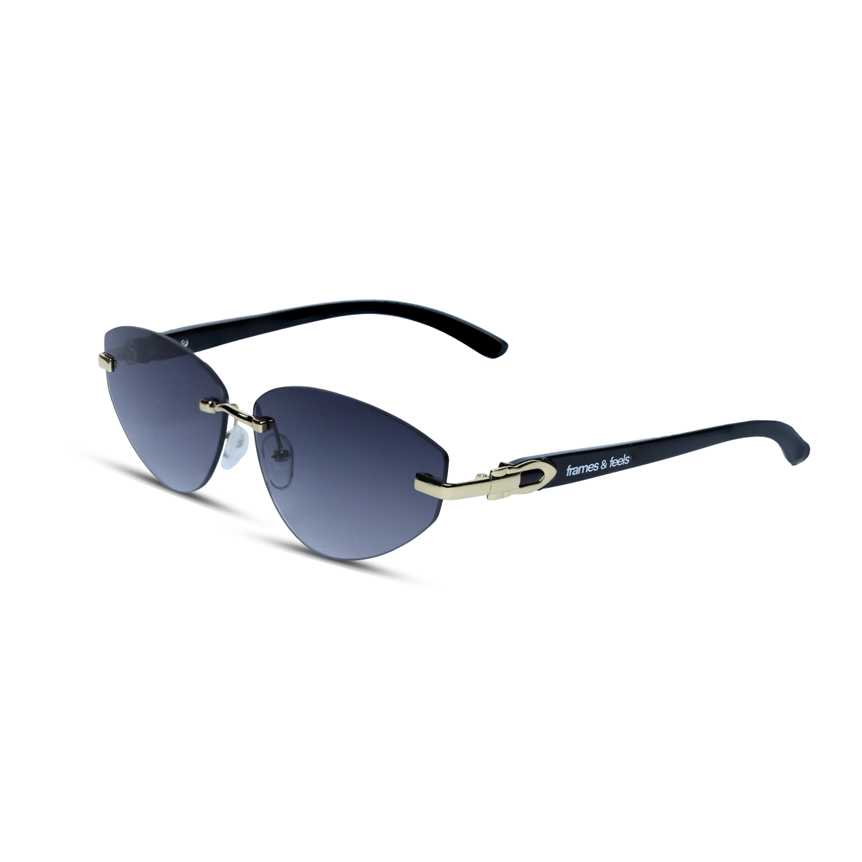 THE NOMAD SUNGLASSES- Gold Midnight Blue