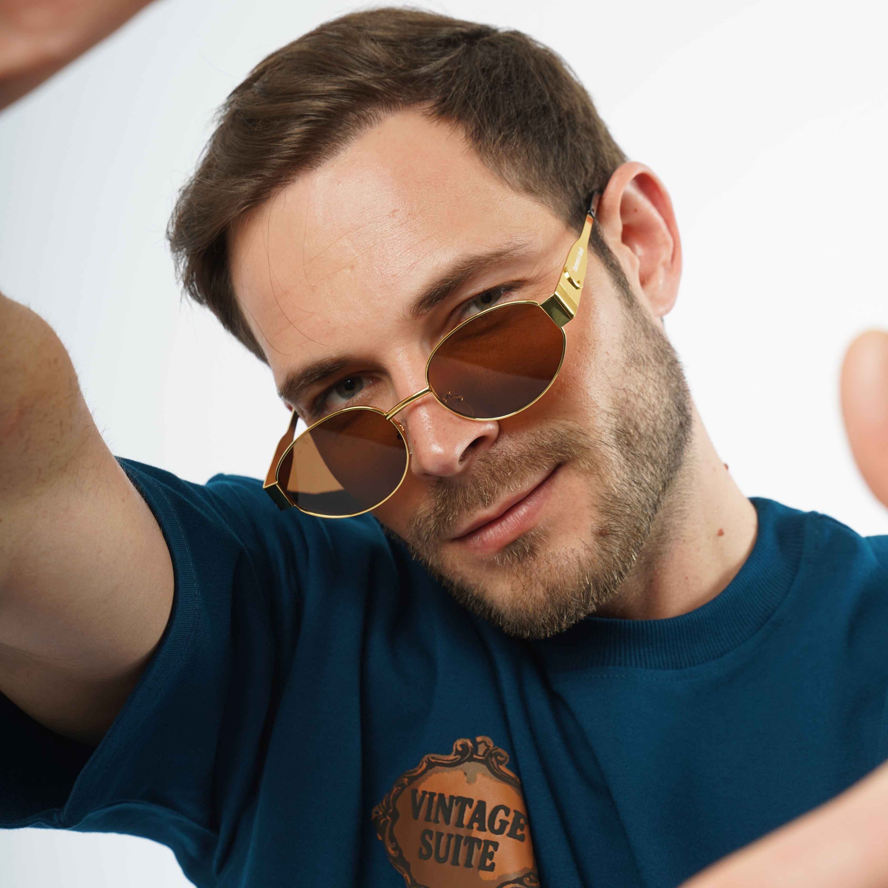 THE LUMINARY SUNGLASSES- Gold Brown