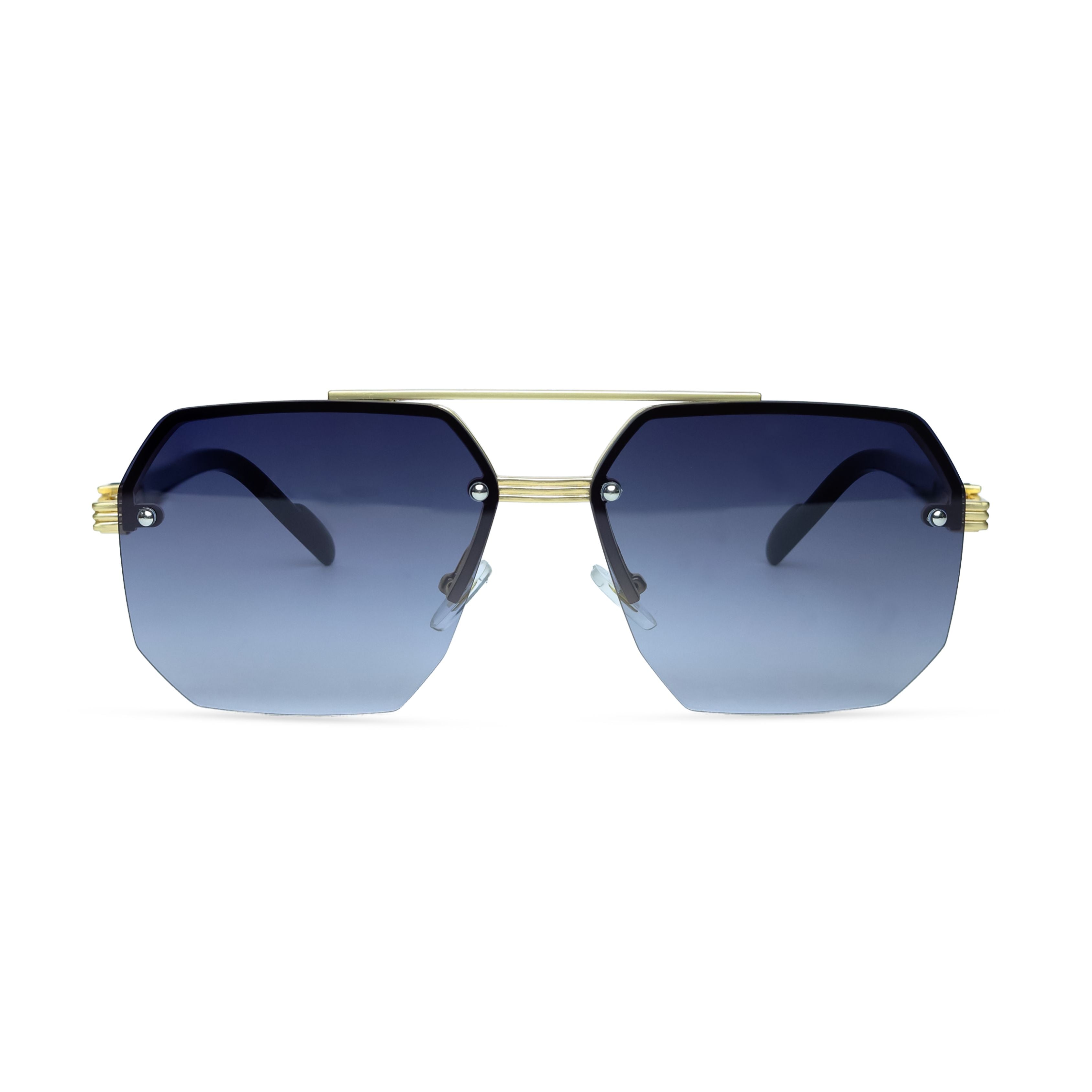 THE HEX SUNGLASSES- Gold Blue