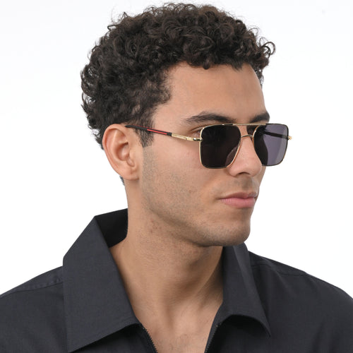 THE APEX RACER SUNGLASSES- Gold Black