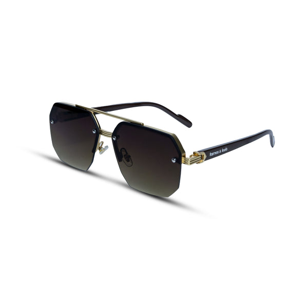 THE HEX SUNGLASSES- Gold Smoke