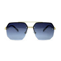Luxurious Gold Trim Aviator-Style Sunglasses