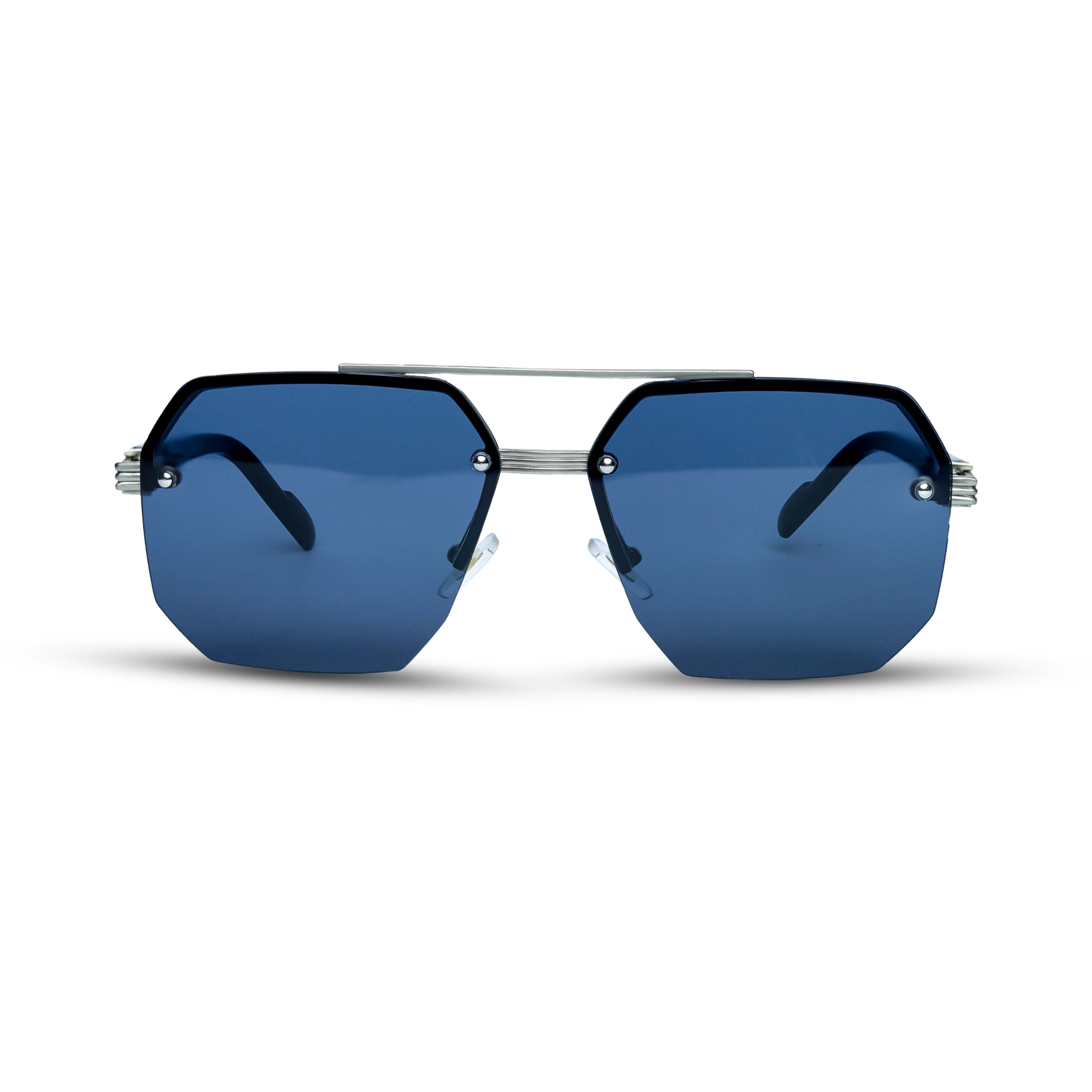 Luxurious Gold Trim Aviator-Style Sunglasses