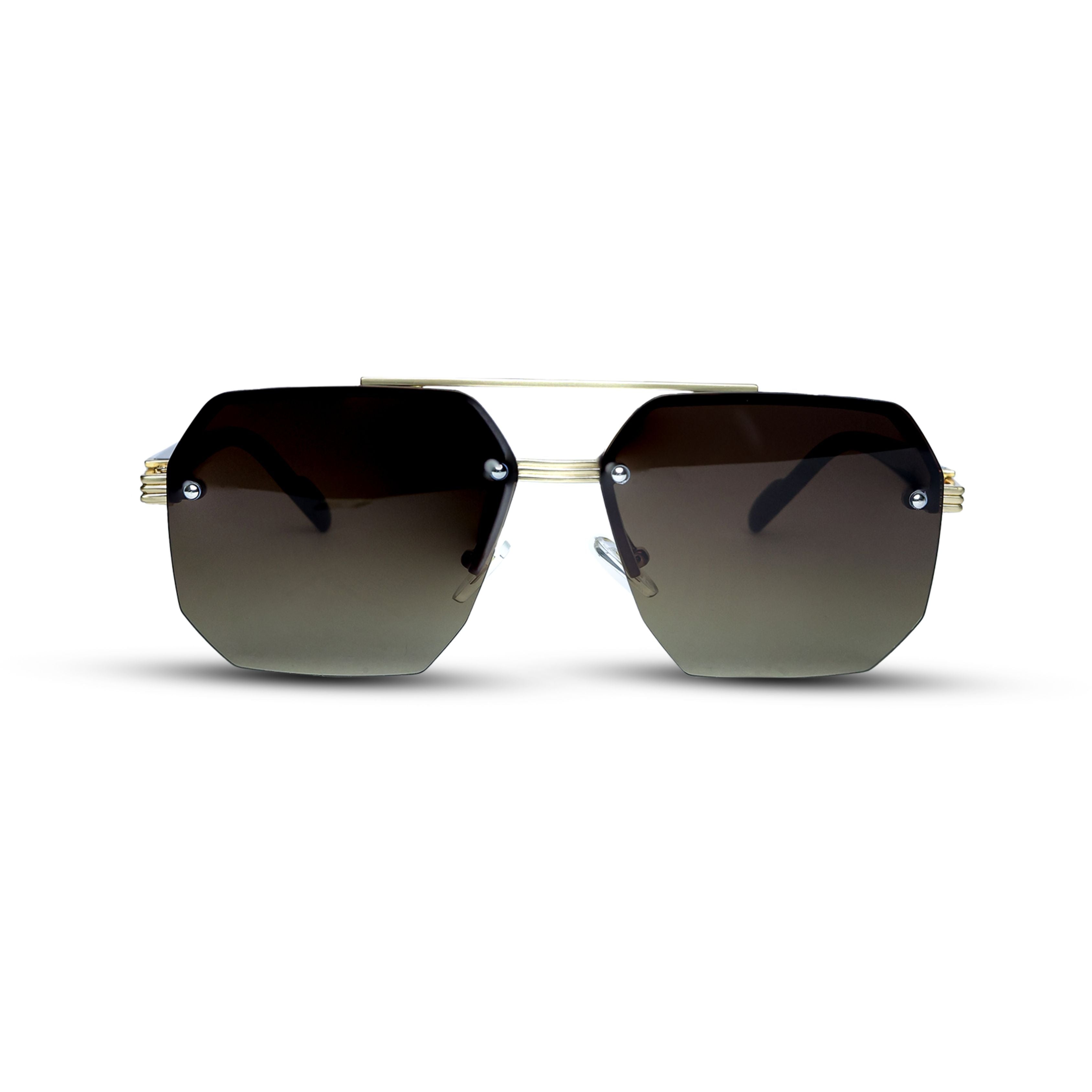 THE HEX SUNGLASSES- Gold Smoke