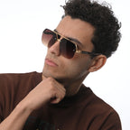 THE HEX SUNGLASSES- Gold Smoke