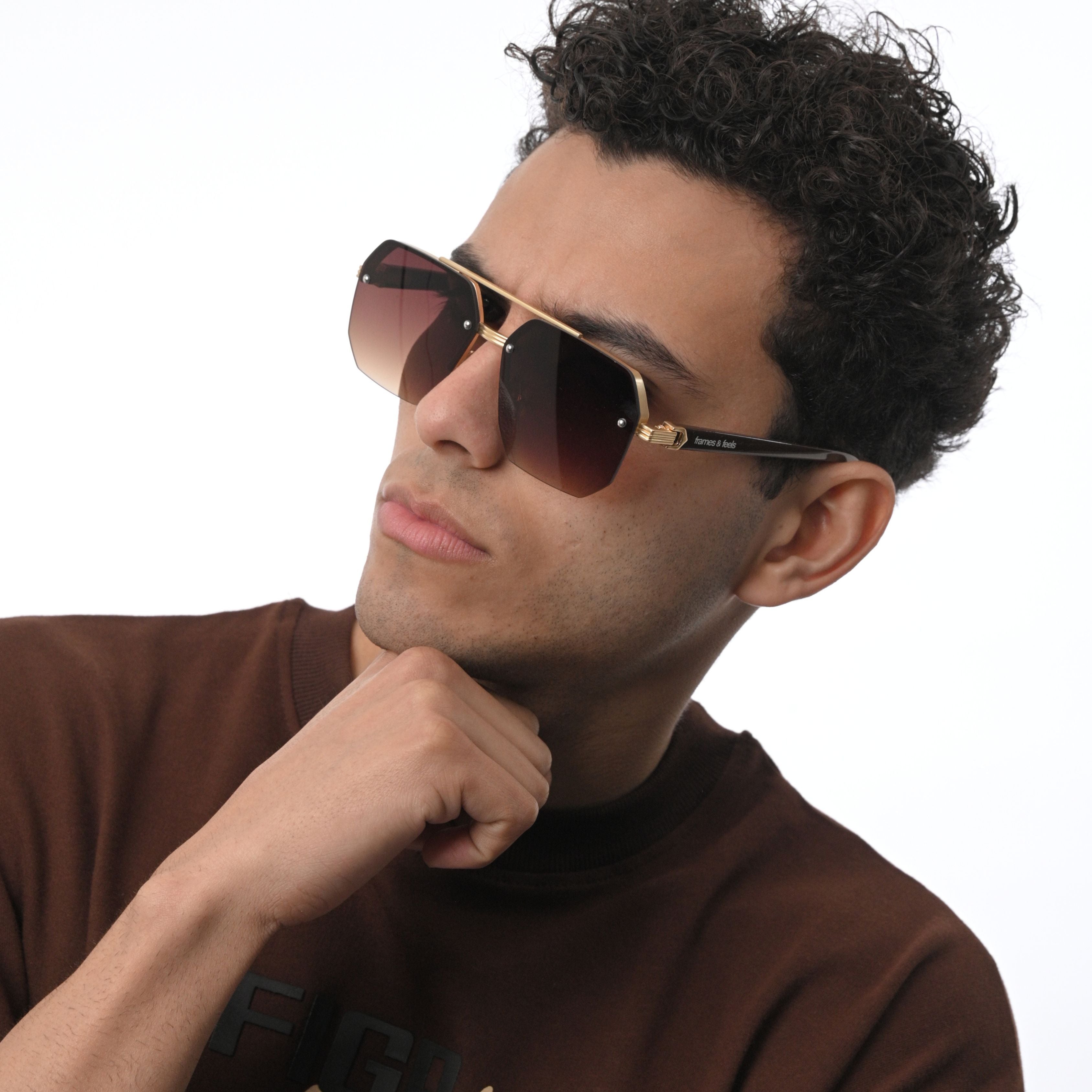 THE HEX SUNGLASSES- Gold Smoke