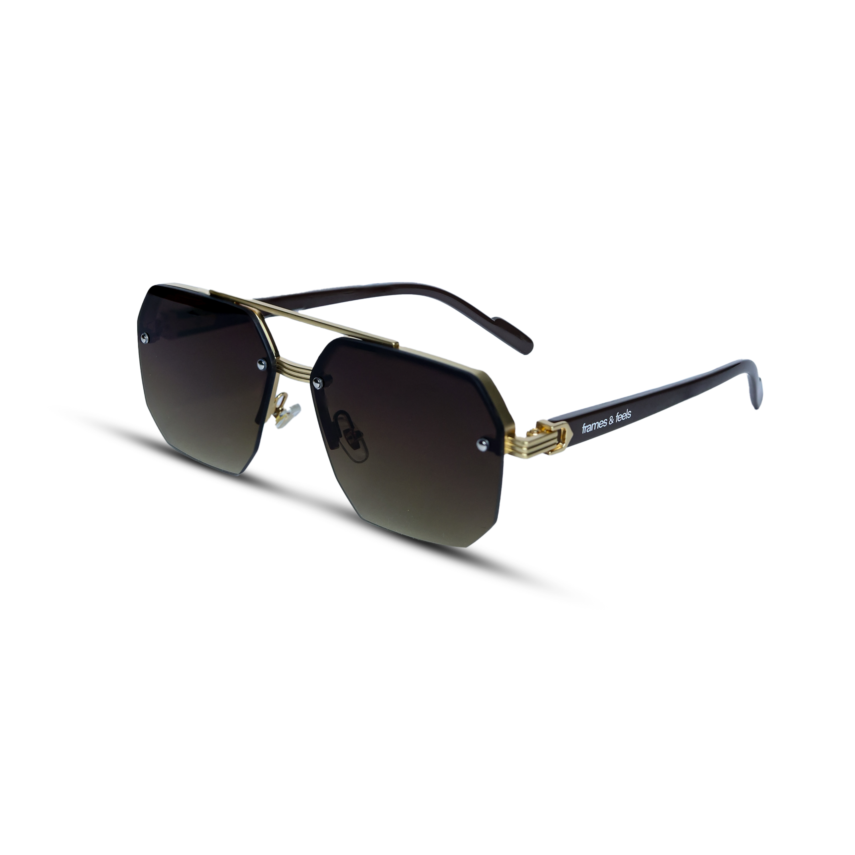 THE HEX SUNGLASSES- Gold Smoke