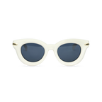 Retro Cat-Eye Cream Sunglasses