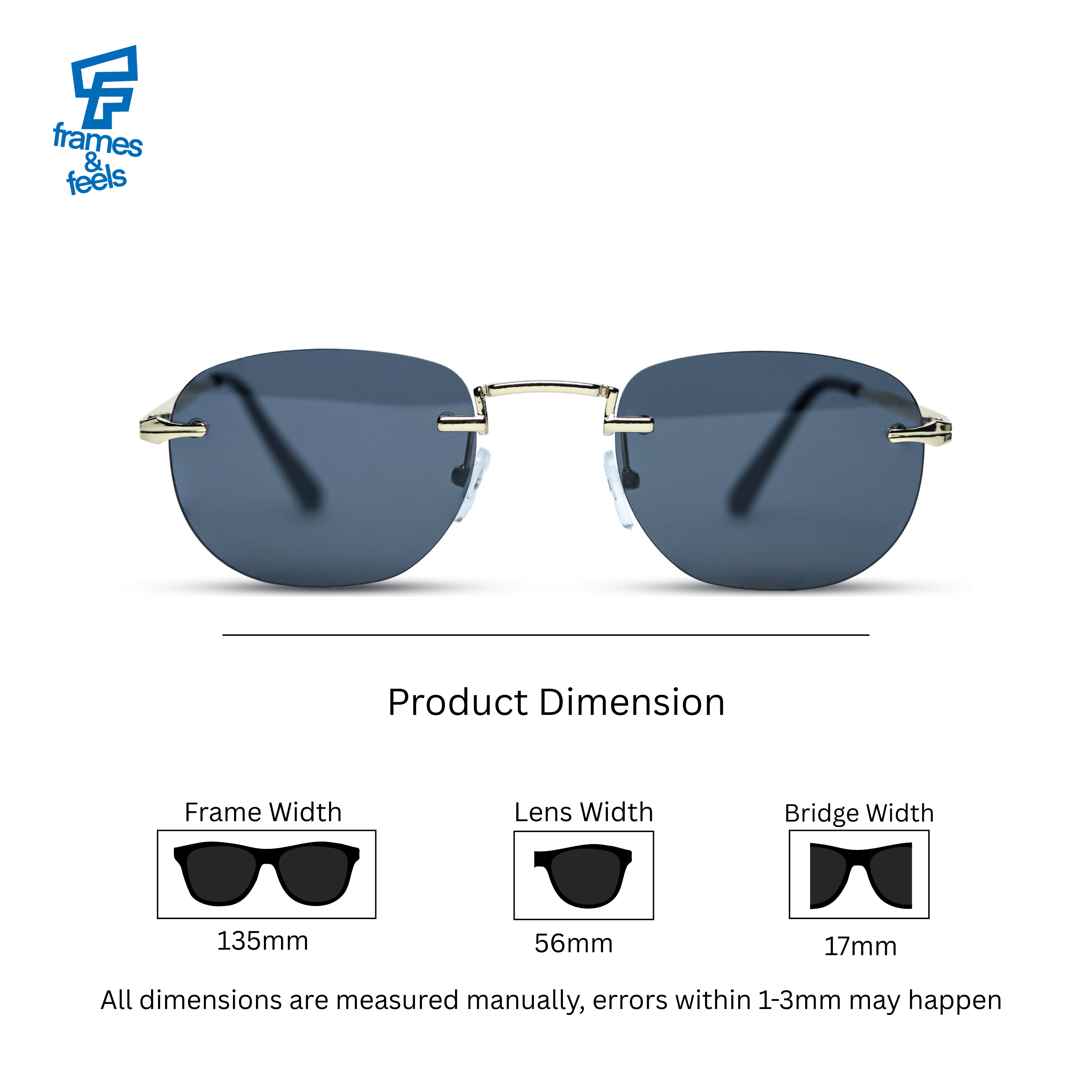 THE ELEGANT SUNGLASSES- Gold Onyx