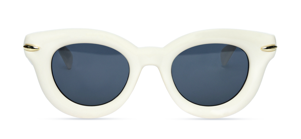 Retro Cat-Eye Cream Sunglasses