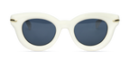 Retro Cat-Eye Cream Sunglasses
