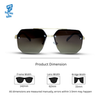 THE HEX SUNGLASSES- Gold Smoke