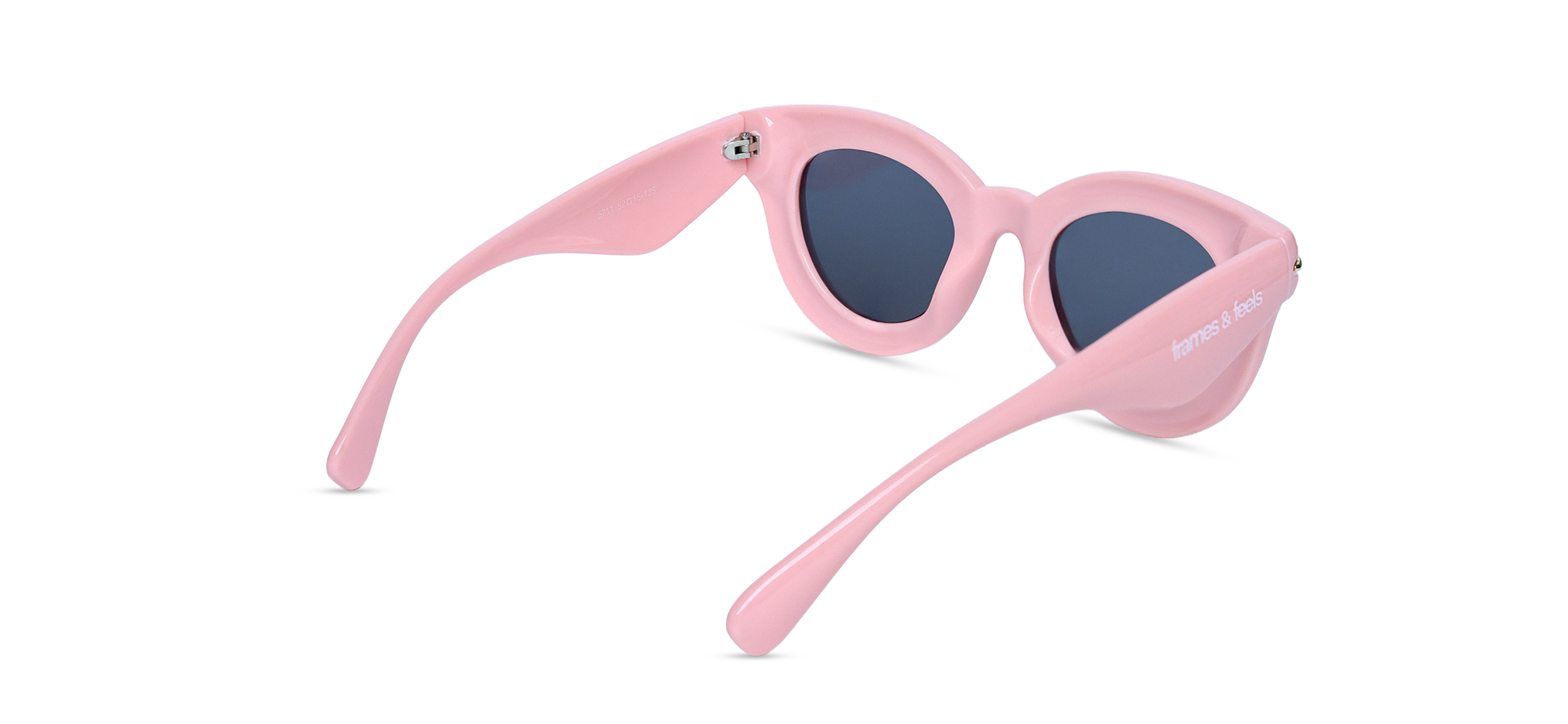 Bubblegum Pink Retro Cat-Eye Sunglasses  (5711 - PINK - S.SMK)