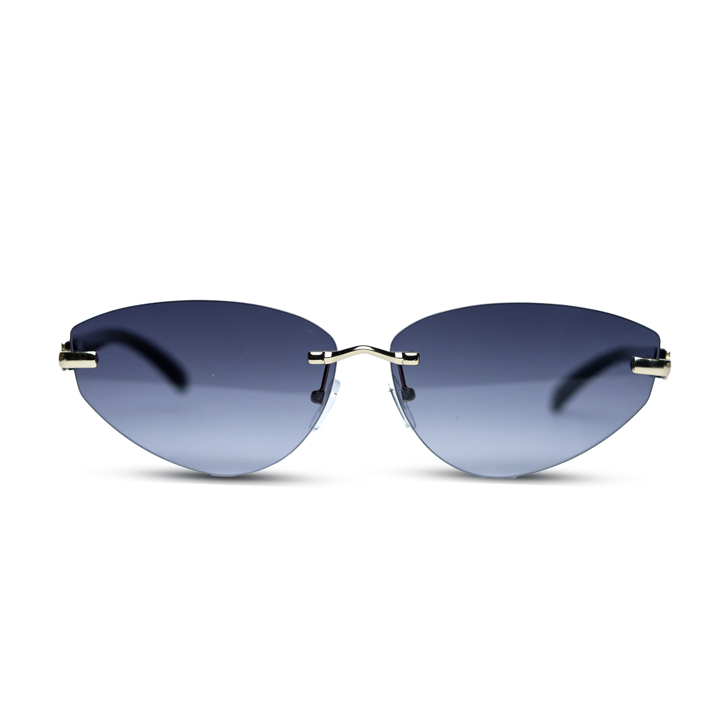 THE NOMAD SUNGLASSES- Gold Midnight Blue