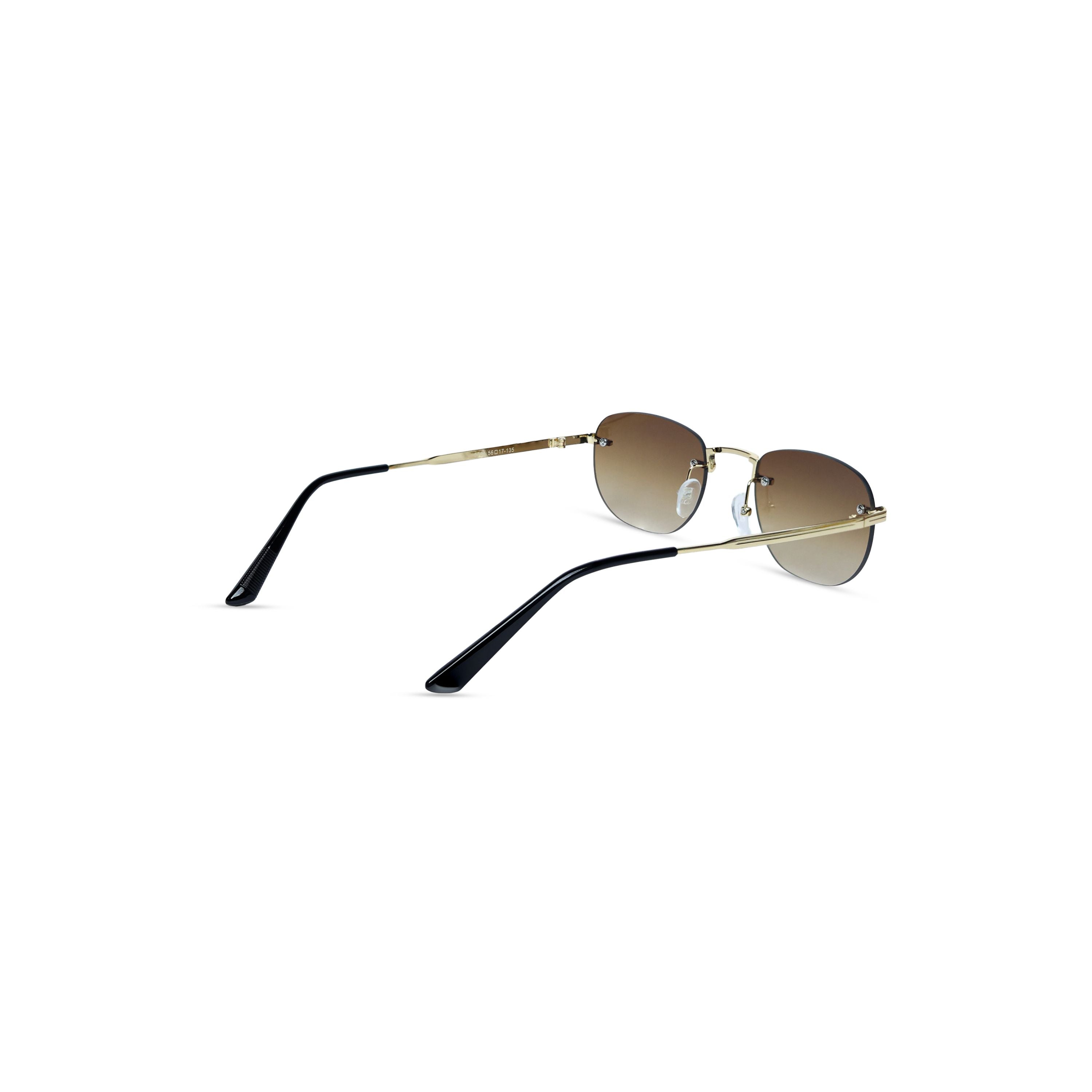 THE ELEGANT SUNGLASSES- Gold Brown