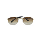 THE ELEGANT SUNGLASSES- Gold Brown