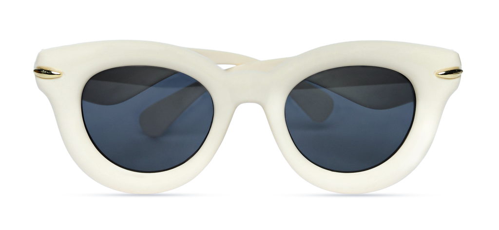 Retro Cat-Eye Cream Sunglasses