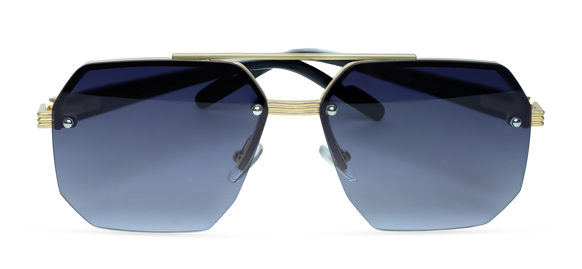 Hex Sunglasses (57156- GOLD-BK-G.SMK))