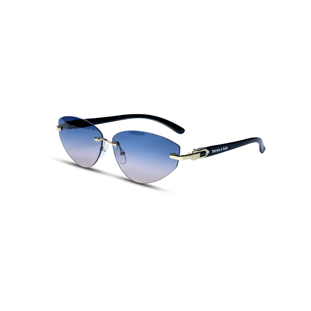 THE NOMAD SUNGLASSES- Gold Artic Blue