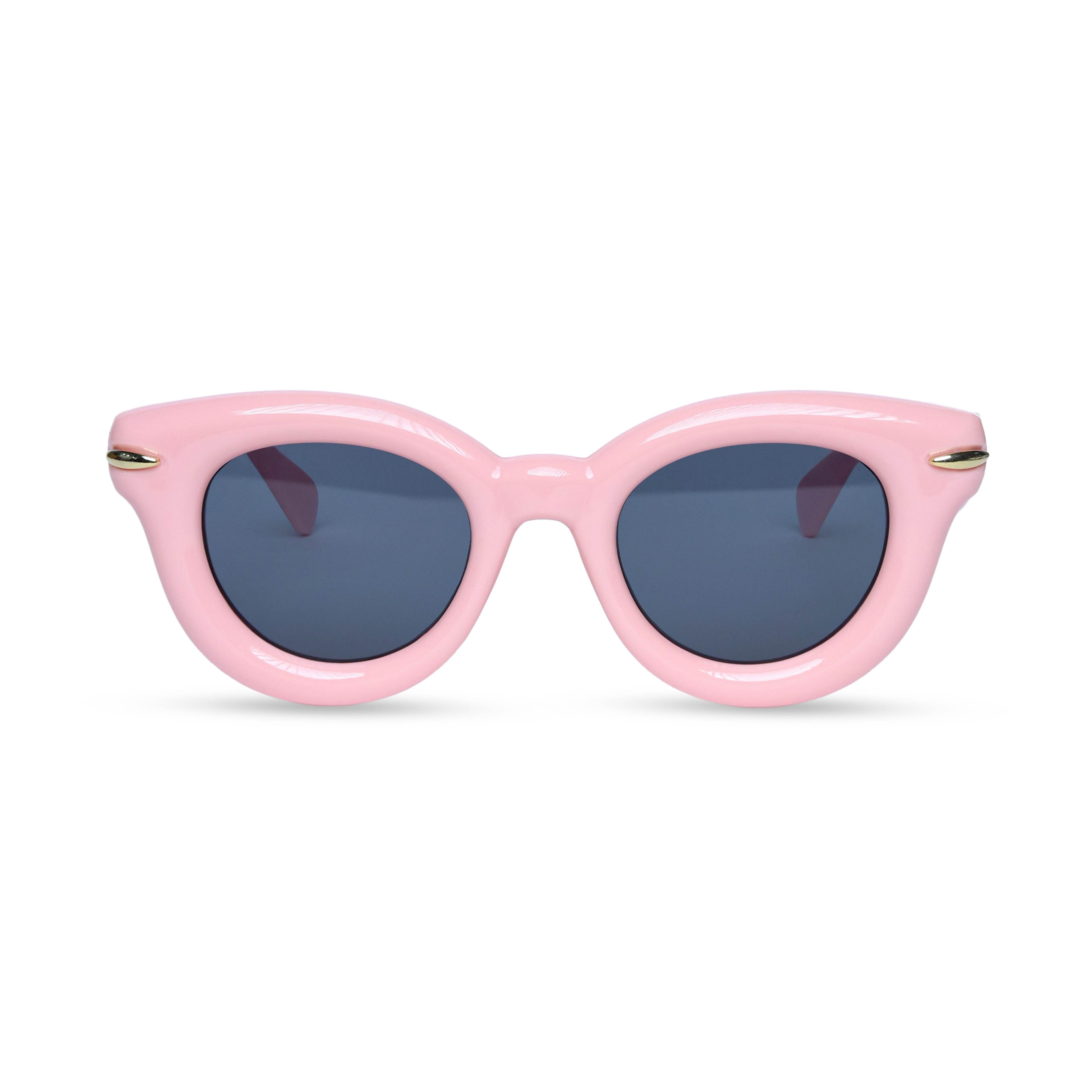 Bubblegum Pink Retro Cat-Eye Sunglasses
