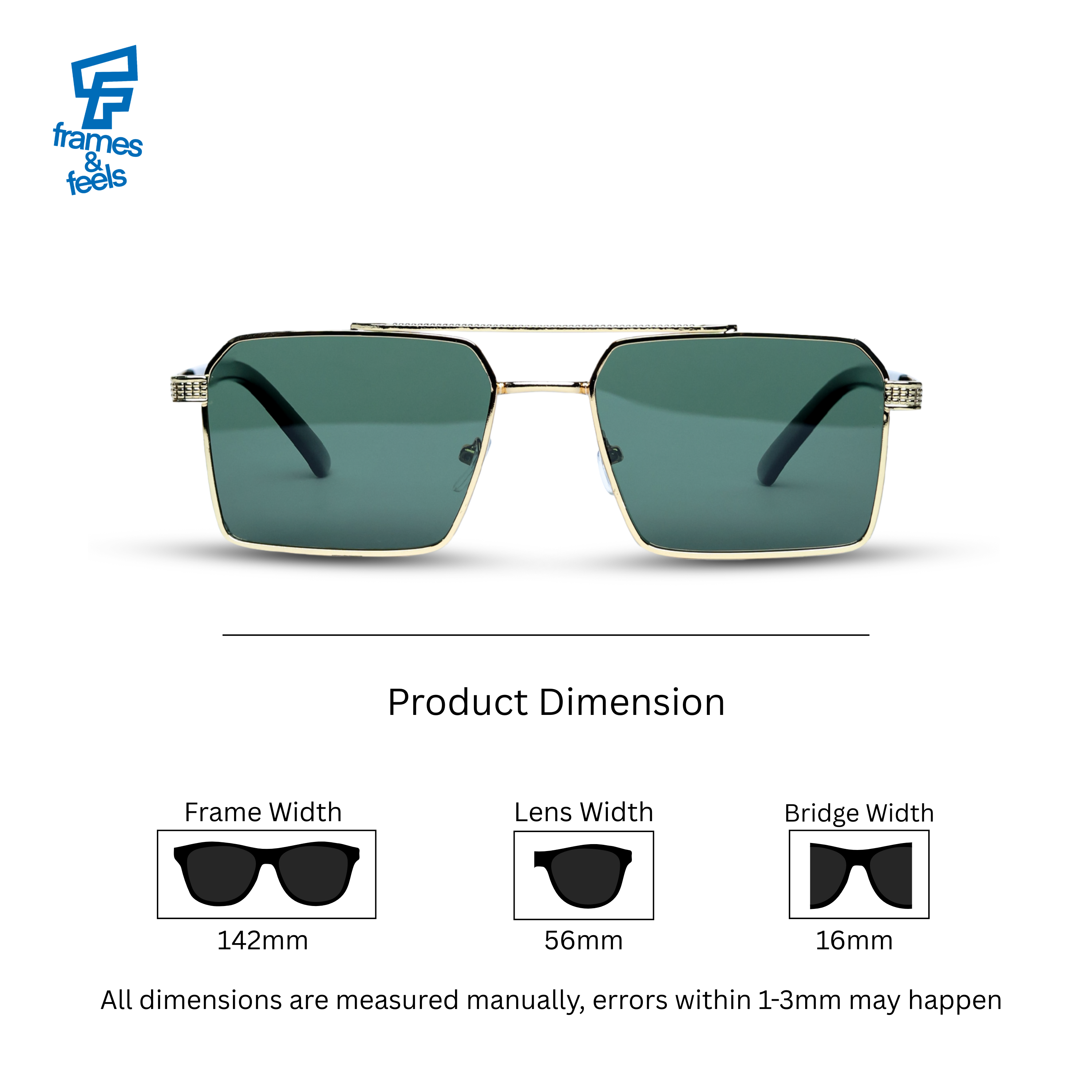 THE ARCHITECT SUNGLASSES- Gold Green