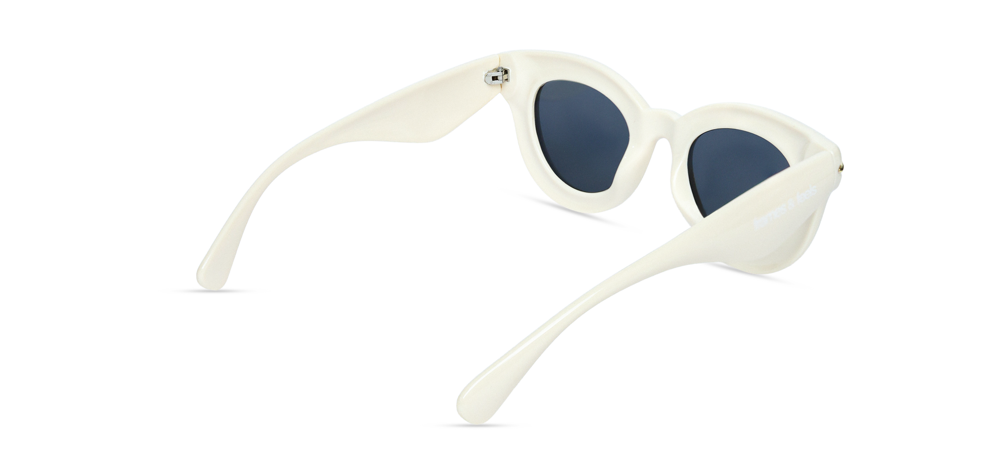 Retro Cat-Eye Cream Sunglasses (5711 - CREAMY-WHITE-S.SMK)