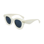 Retro Cat-Eye Cream Sunglasses