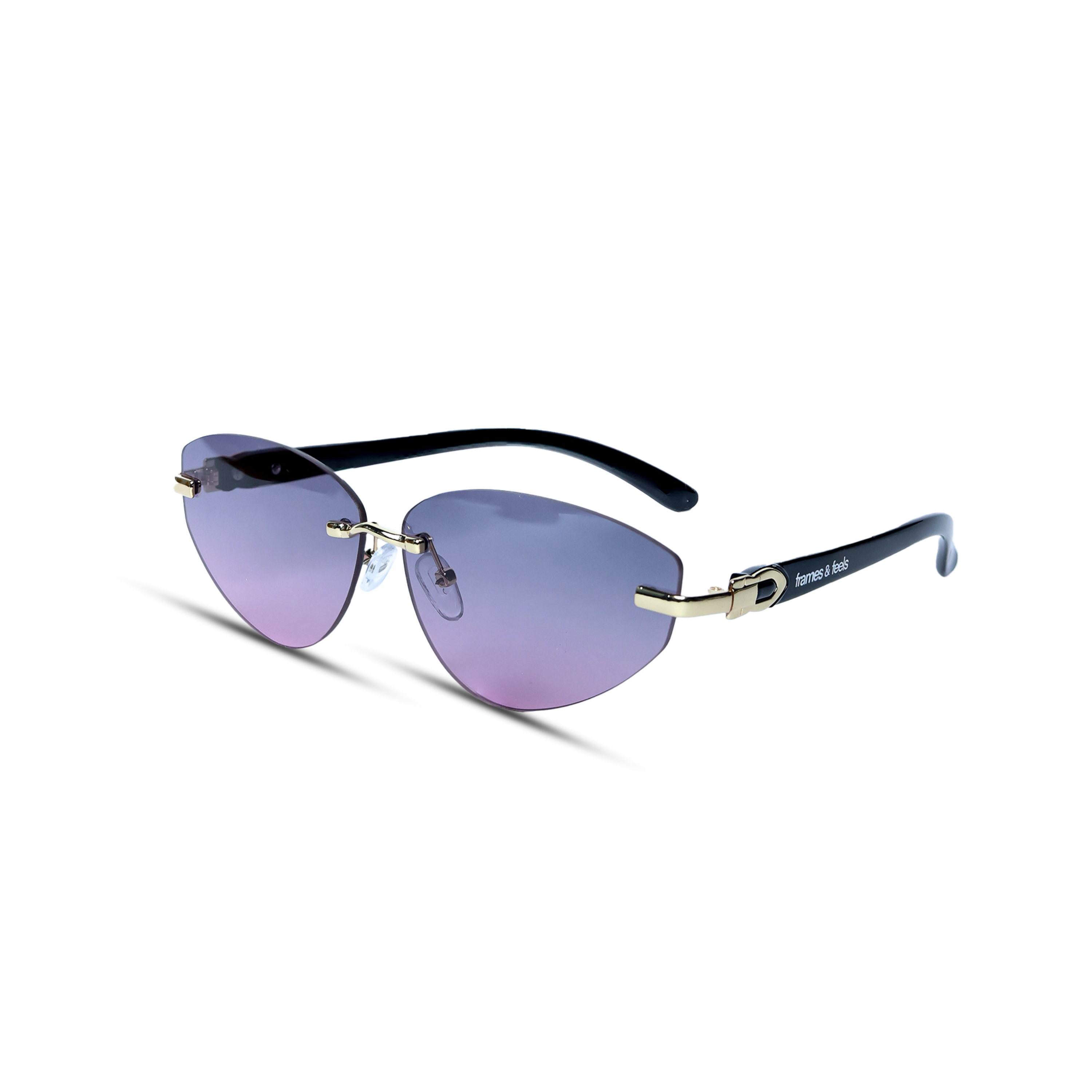 THE NOMAD SUNGLASSES- Gold Violet