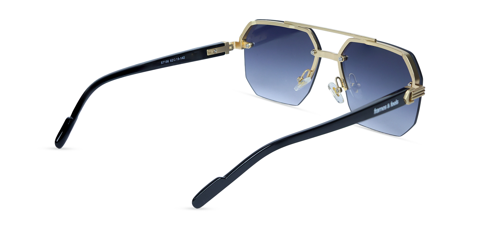 Hex Sunglasses (57156- GOLD-BK-G.SMK))