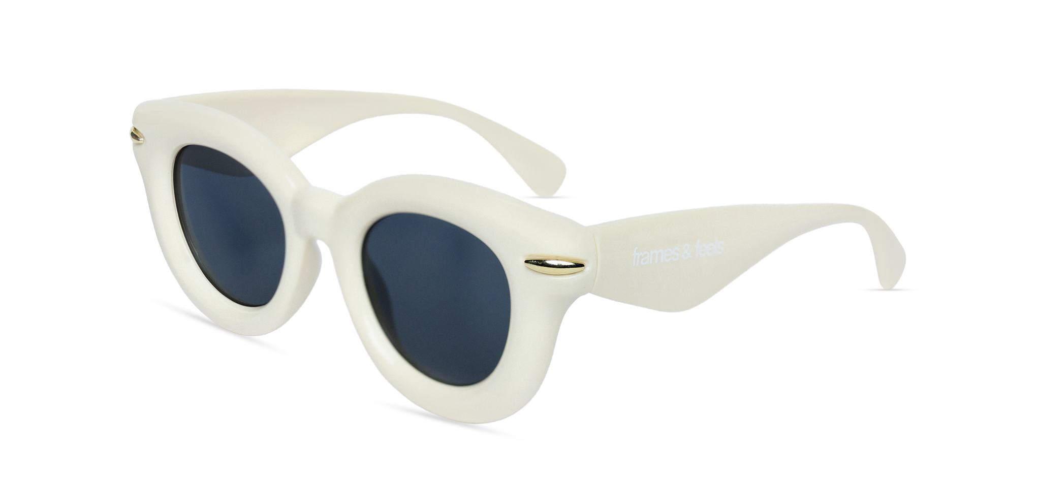 Retro Cat-Eye Cream Sunglasses (5711 - CREAMY-WHITE-S.SMK)
