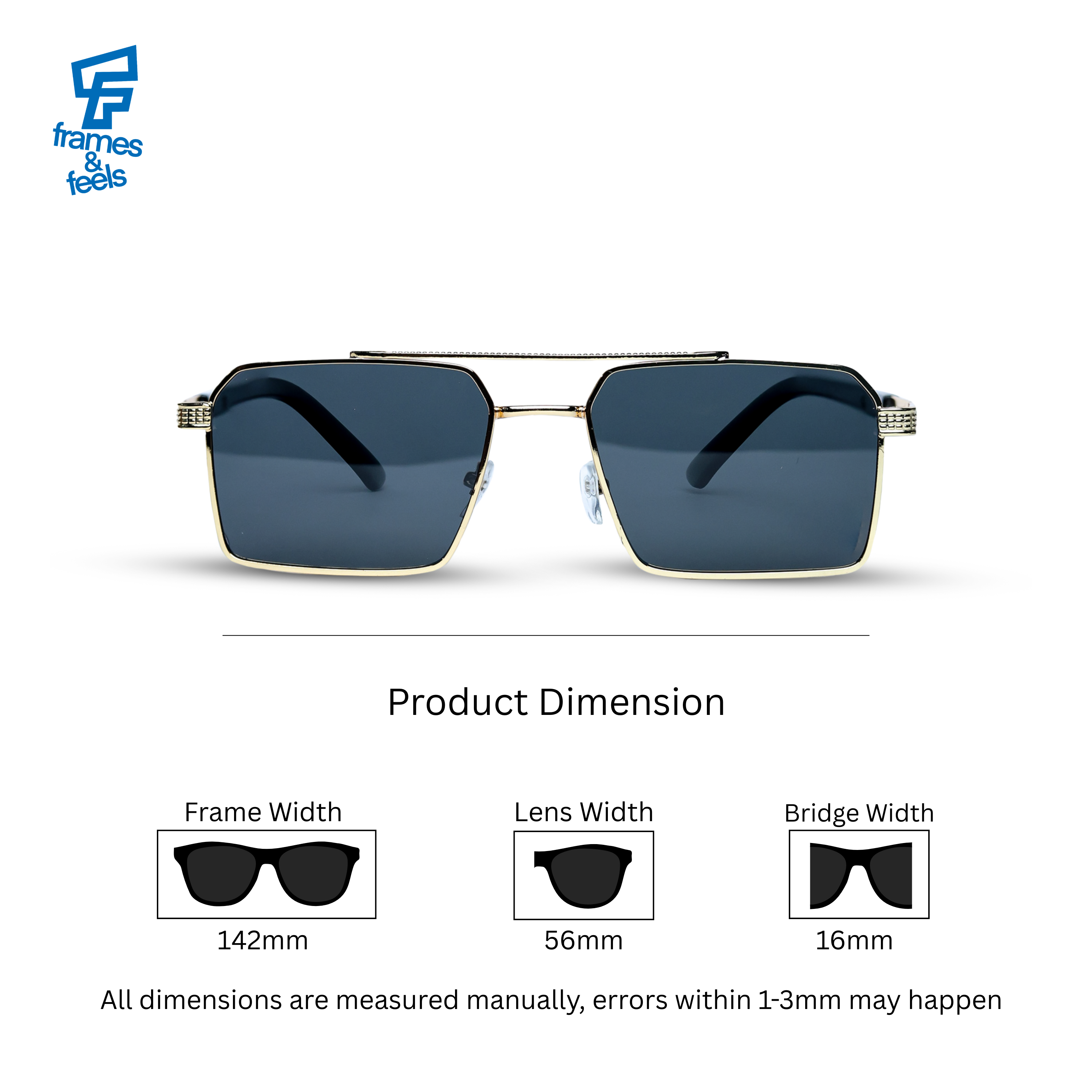 THE ARCHITECT SUNGLASSES- Gold Black