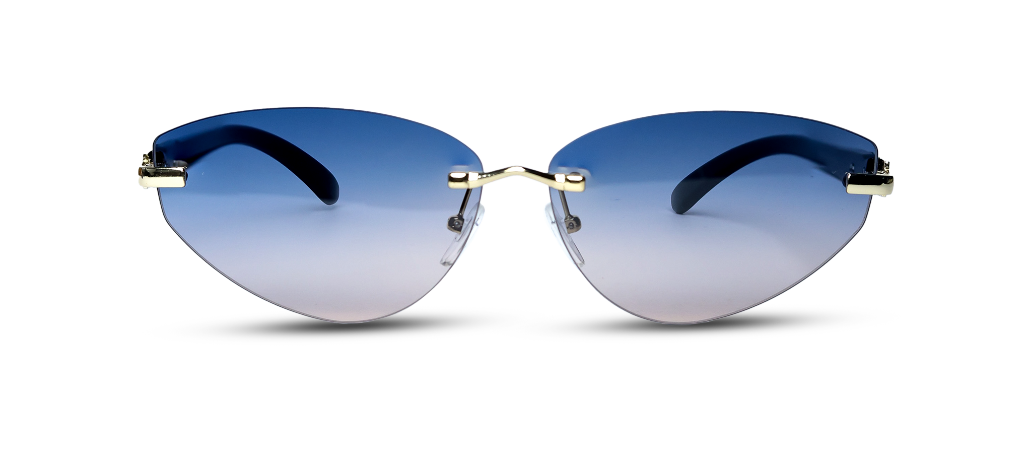 THE NOMAD SUNGLASSES- Gold Artic Blue