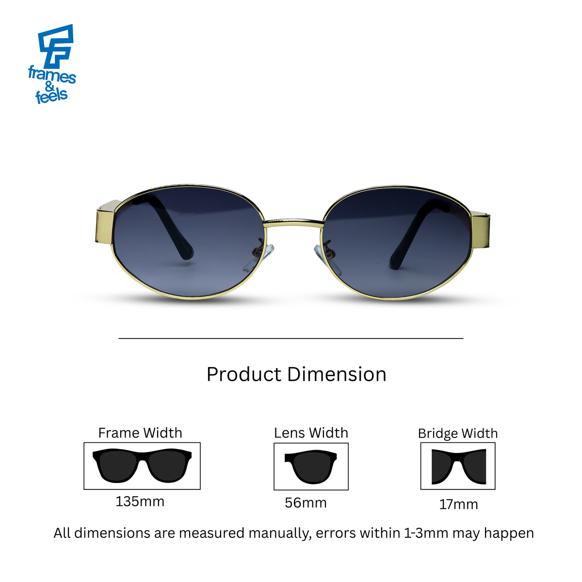 THE LUMINARY SUNGLASSES- Gold Blue