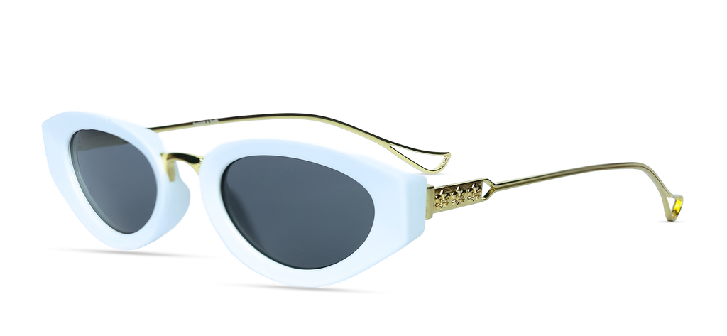 The Lunar Cat-eye Sunglasses (5728 WHITE S.SMK )