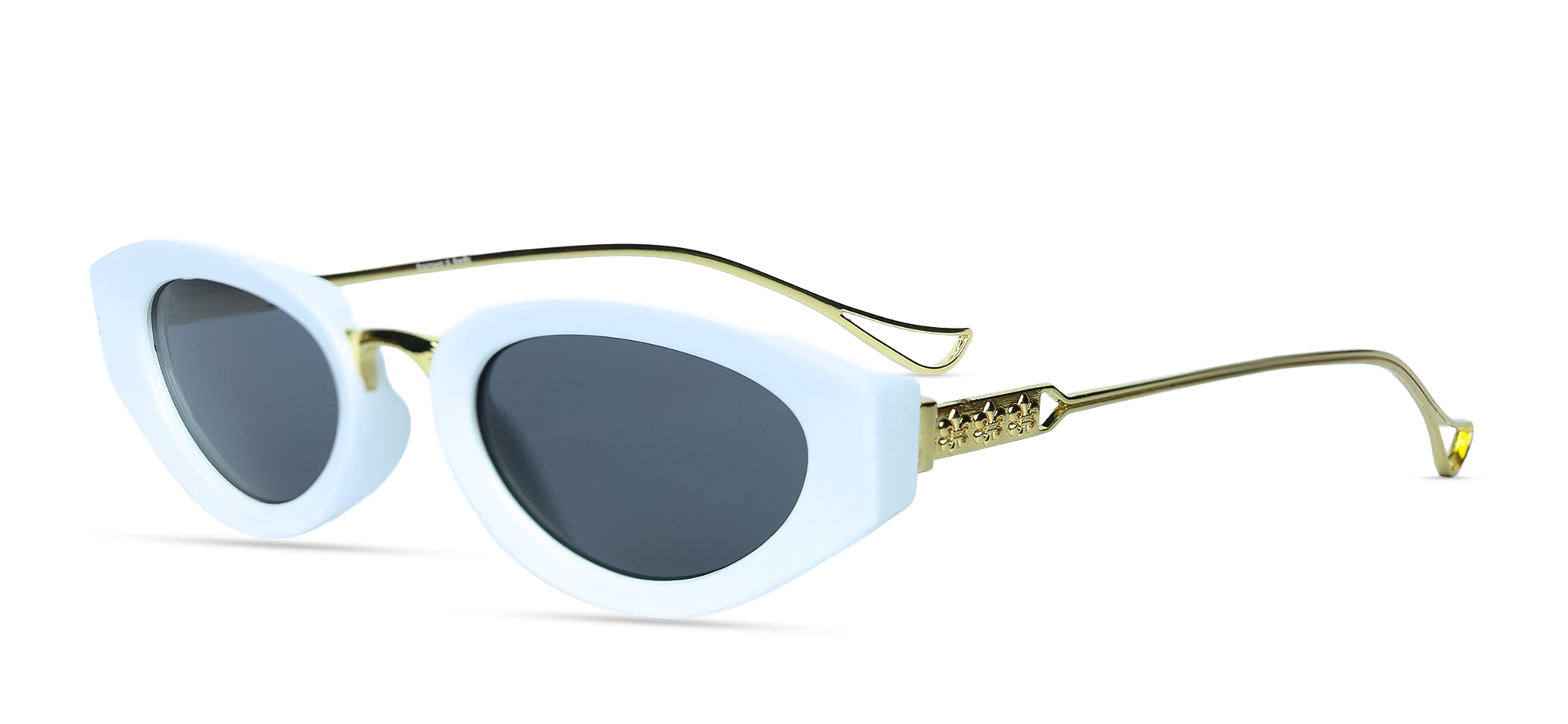 The Lunar Cat-eye Sunglasses (5728 WHITE S.SMK )