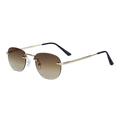 THE ELEGANT SUNGLASSES- Gold Brown
