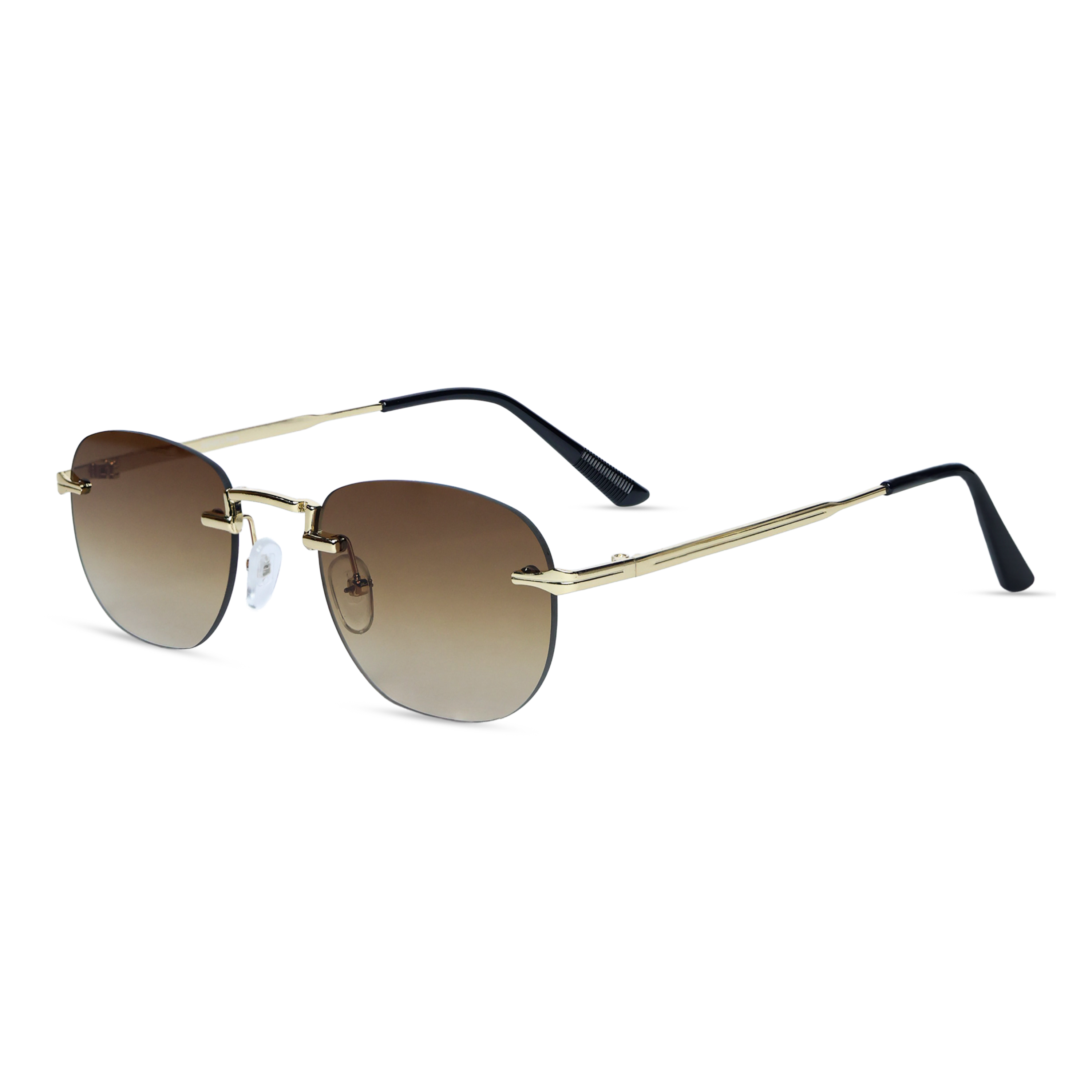 THE ELEGANT SUNGLASSES- Gold Brown