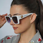 THE MUSE SUNGLASSES- Ivory White