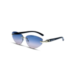 THE NOMAD SUNGLASSES- Gold Artic Blue