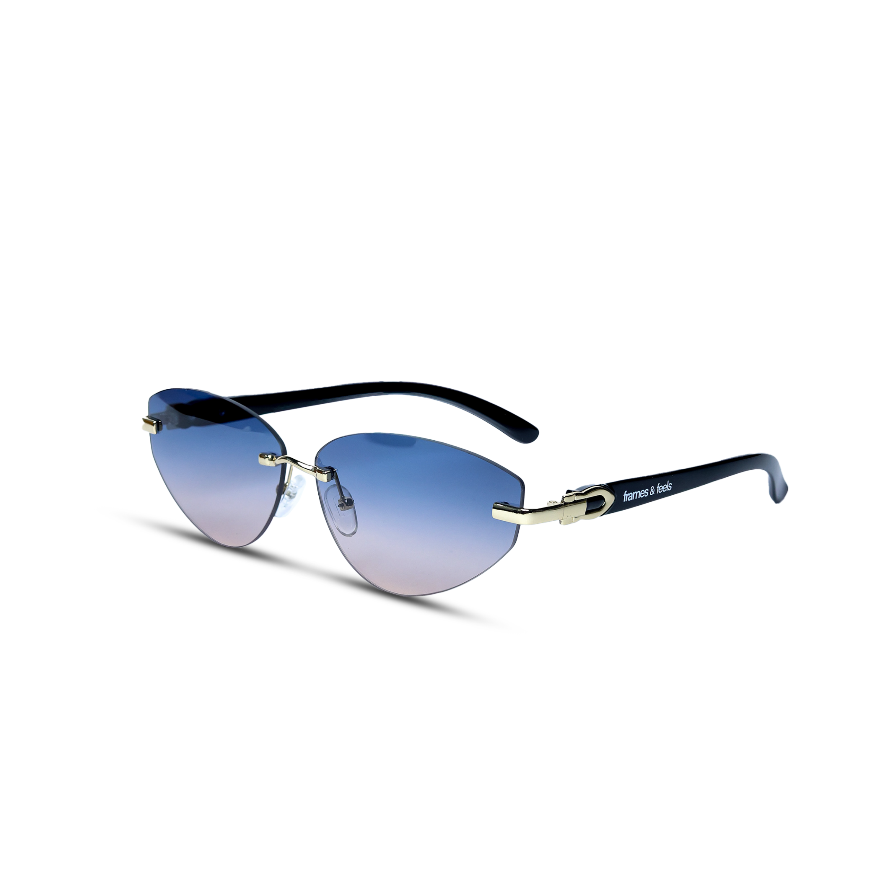 THE NOMAD SUNGLASSES- Gold Artic Blue