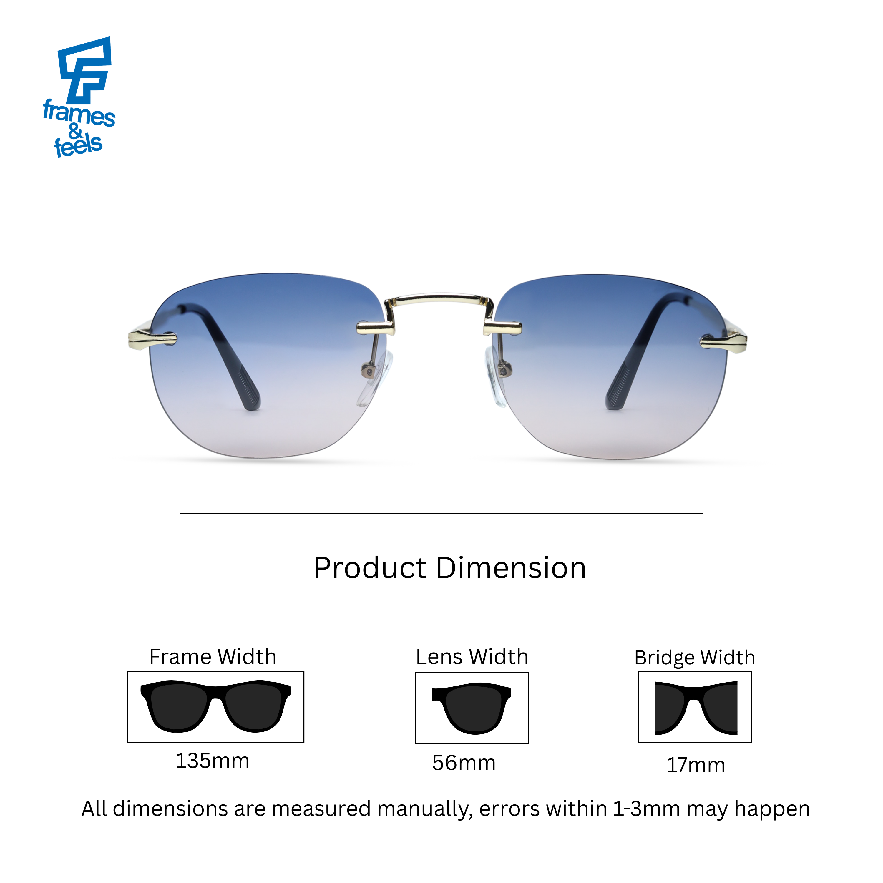 THE ELEGANT SUNGLASSES- Gold Sky