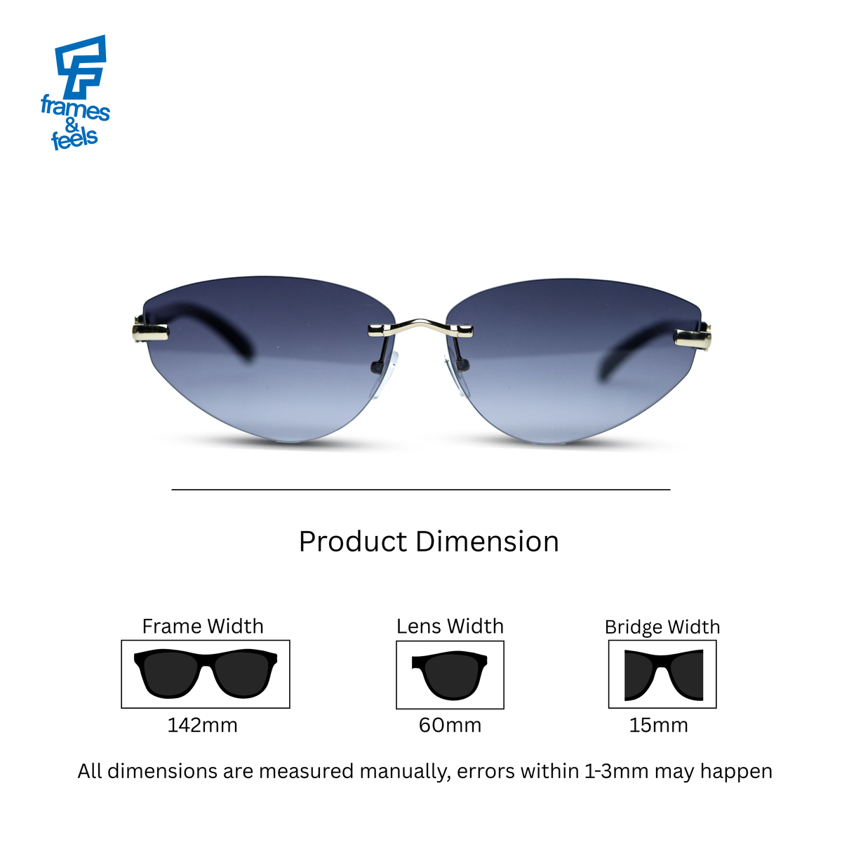 THE NOMAD SUNGLASSES- Gold Midnight Blue