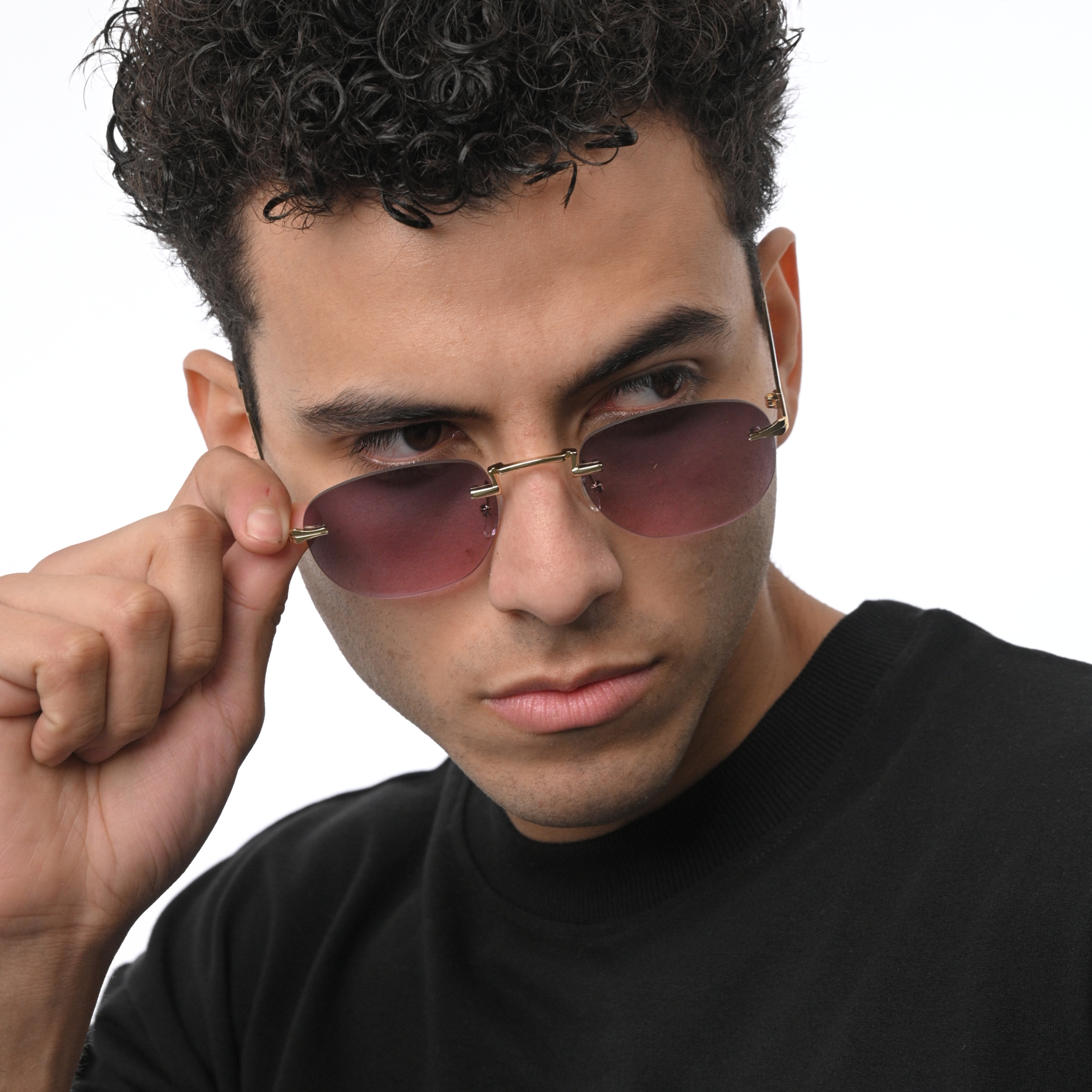 THE ELEGANT SUNGLASSES- Gold Lavender