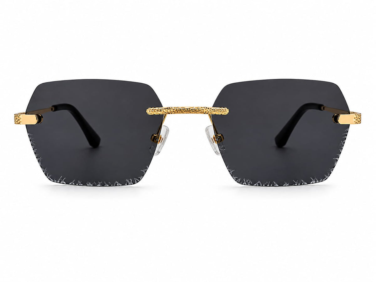 THE CURATOR SUNGLASSES Gold Smoke